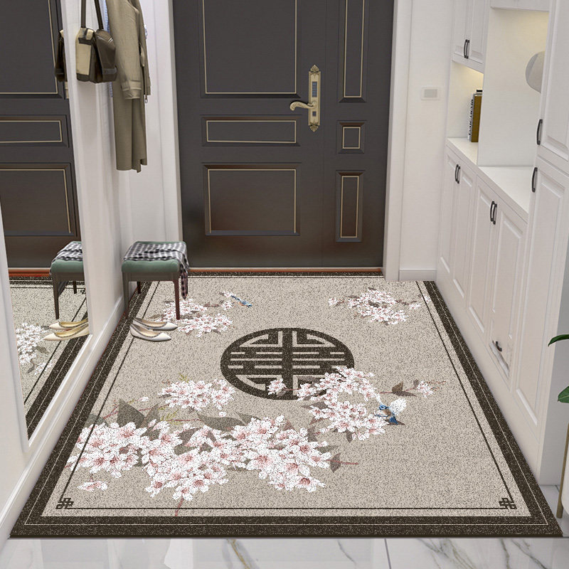 Modern Chinese porch entry into the home antique mat home anti-slip silk circle floor mat door wear-resistant door mat carpet