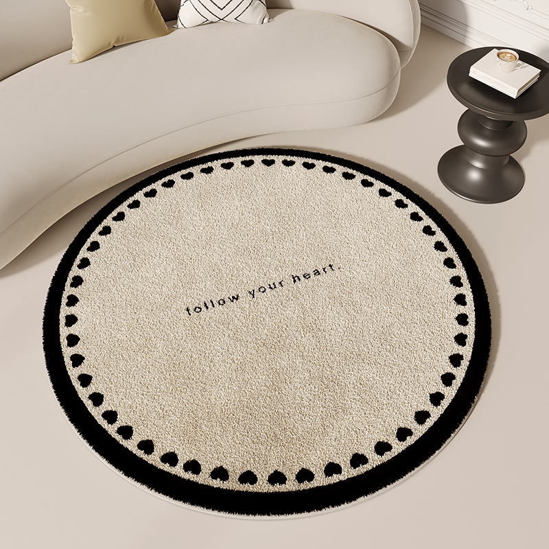 American Retro Round Carpet for Living Room, Sofa, Coffee Table, Balcony, Small Apartment, Bedroom, Dressing Room, Chair, Bedside Rug