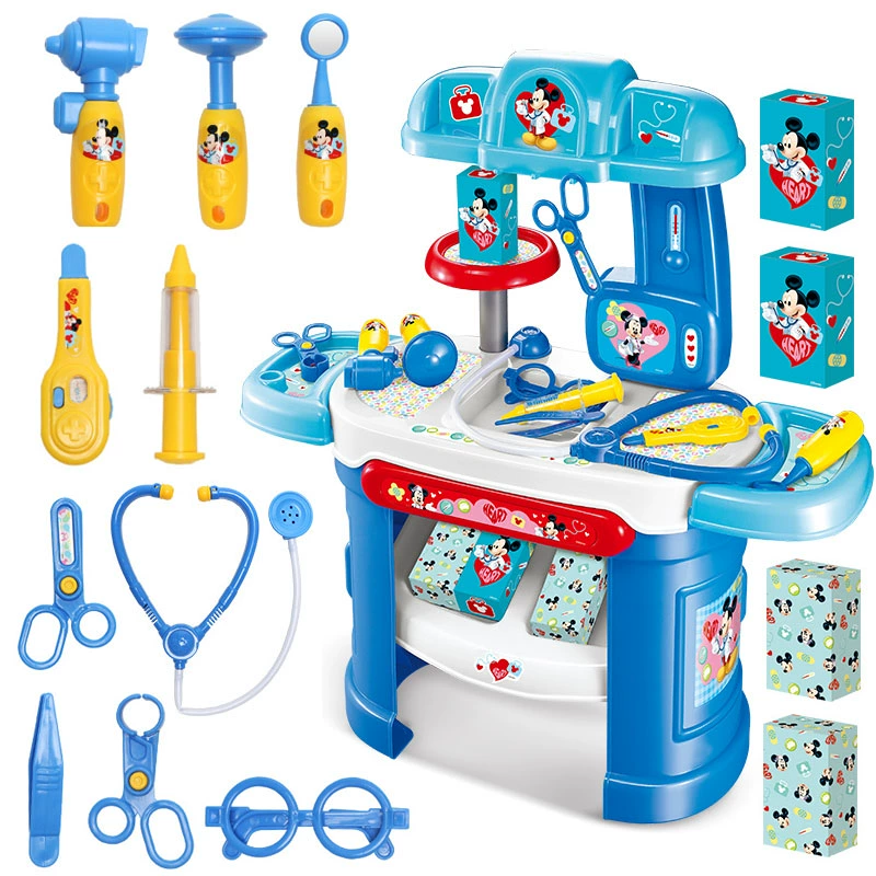 Con trai và con gái chơi nhà sửa chữa trang điểm kit bếp bác sĩ vali du lịch đồ chơi Bắc Mỹ