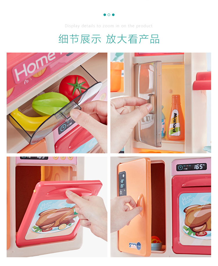 Con trai và con gái chơi nhà sửa chữa trang điểm kit bếp bác sĩ vali du lịch đồ chơi Bắc Mỹ khủng long đồ chơi