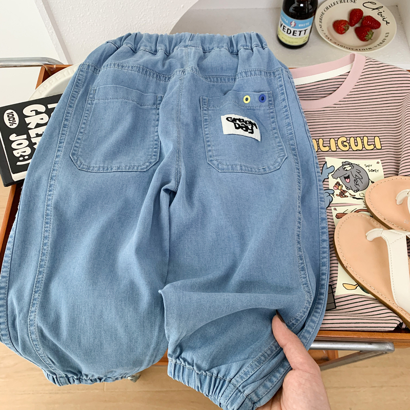 Children's Tencel Denim Anti-Mosquito Pants Summer Thin Jogger Pants 2026 New Style Breathable Soft Long Pants for Boys and Girls Children's Tencel Denim Anti-Mosquito Pants Summer Thin Jogger Pants 2026 New Style Breathable Soft Long Pants for Boys and Girls