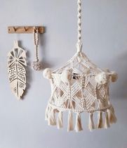 Yiyu Livewire macrame childrens room lamp Nordic ins with the same hand woven creative bedroom cute eye protection lamp