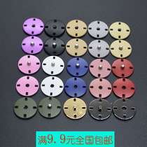 Black button round double-faced overcoat button metal mother button button invisible dark button cashmere coat button