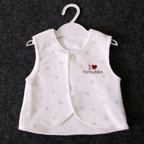 I love parents Newborn baby vest Baby winter warm cotton vest coral velvet outside wear waistband 0-1 years old