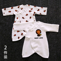 Newborn clothes Baby cotton jumpsuit autumn and winter thickened butterfly clothes 2 pieces spring 0-3 months baby pajamas