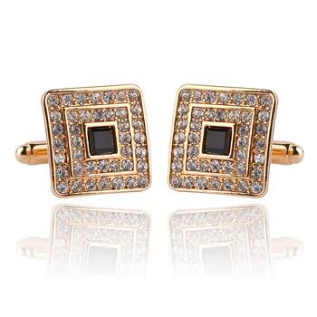 European and American Jewelry, Creative New French-Style Diamond-Encrusted Cufflinks, Men's Shirt Cufflinks, Cross-Border Hot-Selling Supply