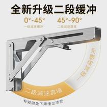 Wall storage rack stainless steel folding wall bookshelf wall hanging one-word shelf wooden fixed bracket shelf