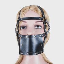 SM props sex toy harness type oral ball male and female slave training black silicone oral ball binding and bondage tool