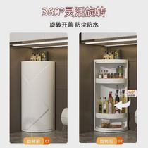 Rotating rack kitchen special triangular spice rack storage wall-mounted corner storage rack with cabinet door
