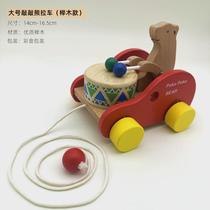 Wooden baby tractor animal shape baby pull cord pull cord 12-3 years old one year old cute toddler toy