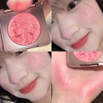 Highlight blush in one step~Multiple uses in one plate Retro polarized gold embossed blush Natural nude makeup for newbies