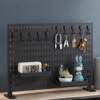 Hole board desktop vertical storage rack for drilling without holes. Office station storage rack space separation desktop hole board