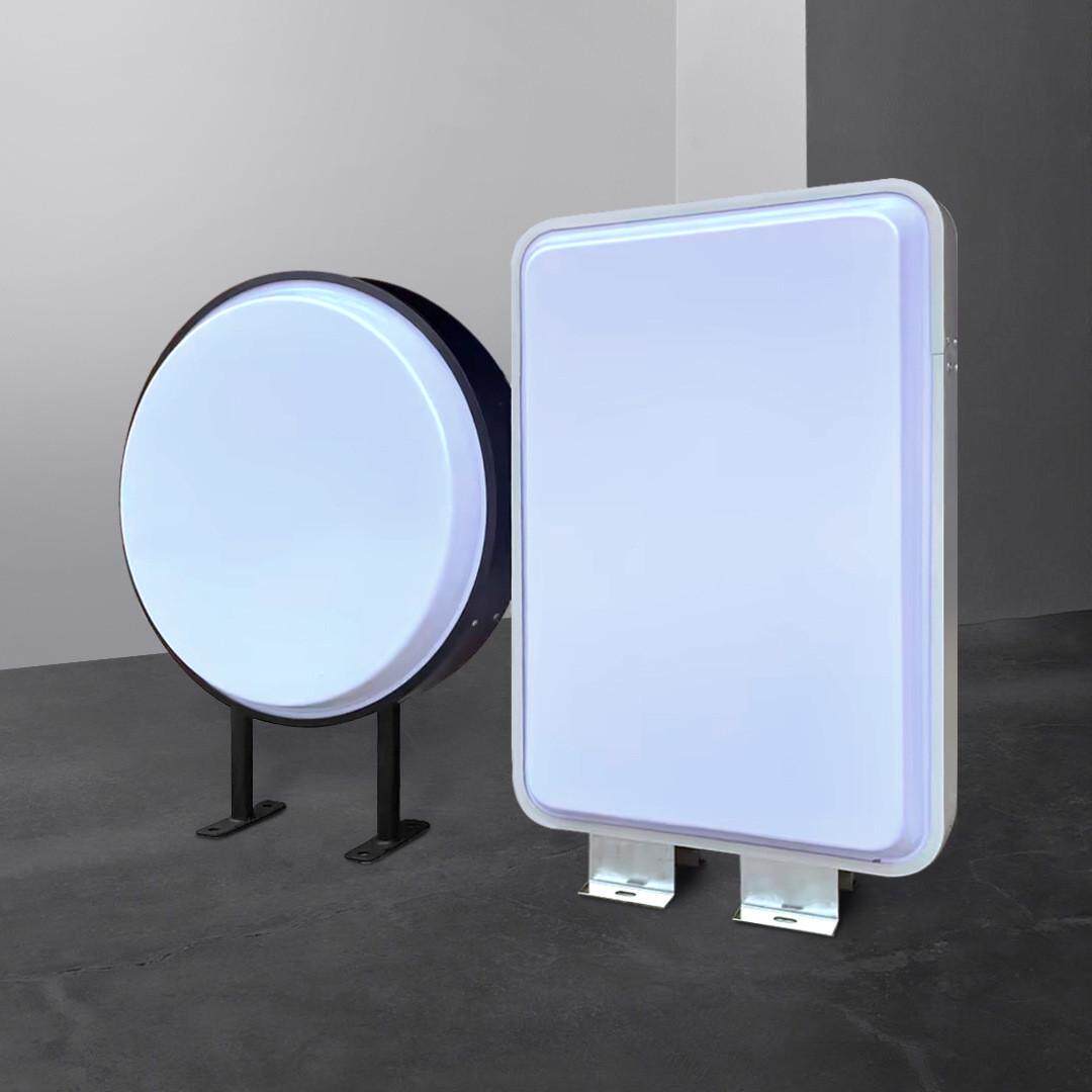 戶外防水方形懸掛路牌招牌LED壓克力廣告牌單雙面圓形吸塑燈箱