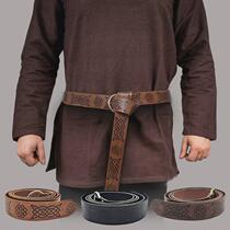 Medieval Embossed Viking Vegvisir PU Leather O Ring Belt Ret