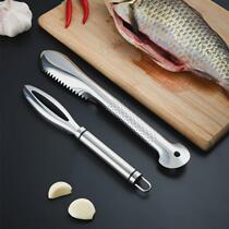 304不锈钢鱼鳞刨家用厨房小工具多功能一体鱼鳞刀刮鱼鳞神器