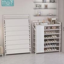 Folding shoe rack at home entrance multi-layer simple indoor dust-proof rental house storage space-saving installation-free shoe cabinet
