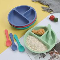 Creative wheat straw divided dining plate car-shaped childrens dinner plate home baby separated tableware plate