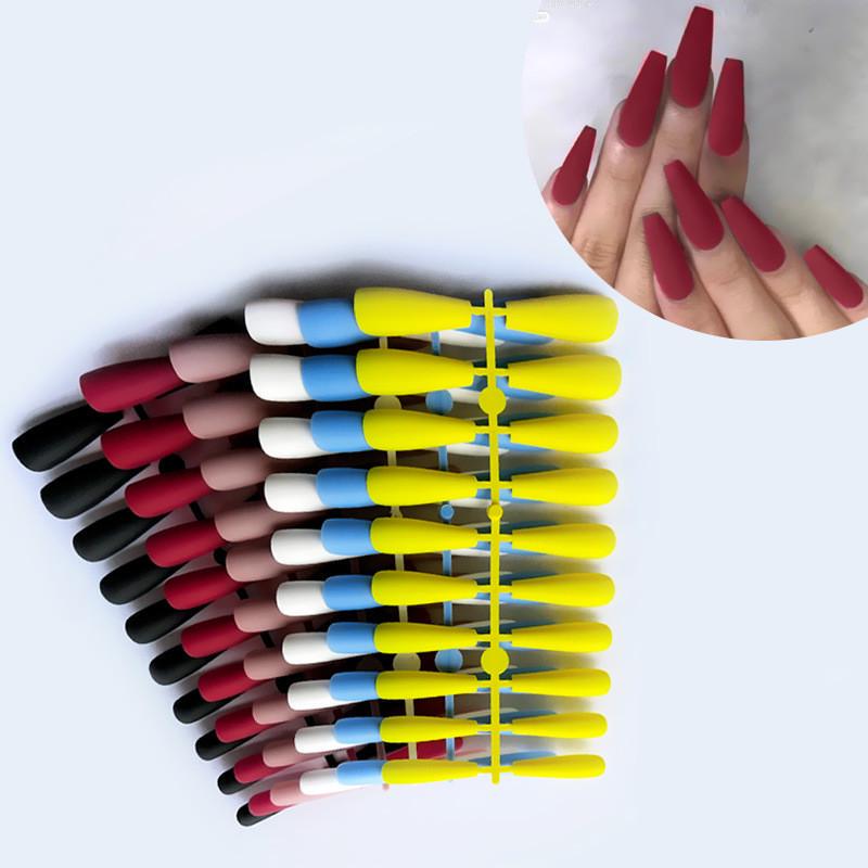 European and American Style Solid Color Matte Frosted Extra-Long Coffin Nails Ballet False Nail Tips Strip Nails European and American Style Solid Color Matte Frosted Extra-Long Coffin Nails Ballet False Nail Tips Strip Nails