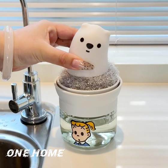 原田治洗洁精按压器压取器水槽洗涤剂皂液按压瓶厨房分装瓶收纳盒