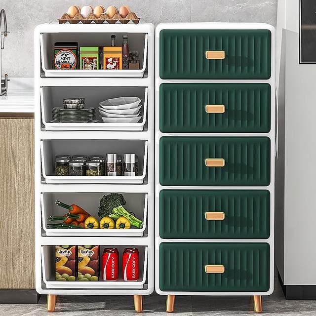 Drawer-type clip cabinet household living room plastic snack cabinet storage cabinet multi-layer finishing storage cabinet storage box box
