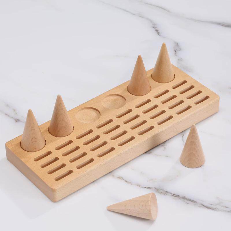 Wooden Jewelry Display Tray Ring Holder Beech Jewelry Desktop Storage Wooden Tray