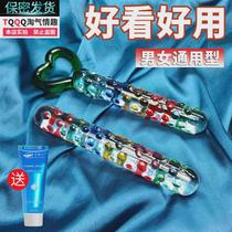 Female G-spot massage stick glass penis couple masturbation male and female adult products sex tools and toys