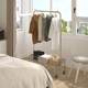 Huixian floor-standing clothes rack mobile multi-function storage rack clothing store display rack internet celebrity bedroom with basket storage