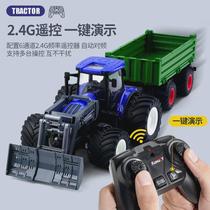 Farmer vehicle agricultural transport vehicle tractor fall-resistant childrens model toy harvester boy engineering vehicle set