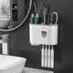 Toothbrush storage rack brush cup mouth rinse wall-mounted bathroom without punching wall-mounted internet celebrity storage rack tooth cylinder set