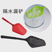 Thickened large one-piece long handle water filter shovel water leakage shovel plastic kitchen grid drain ice shovel