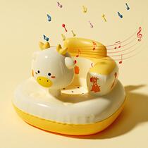 Fawn baby learning chair baby inflatable sofa childrens dining table and chair BB learning stool foldable baby artifact