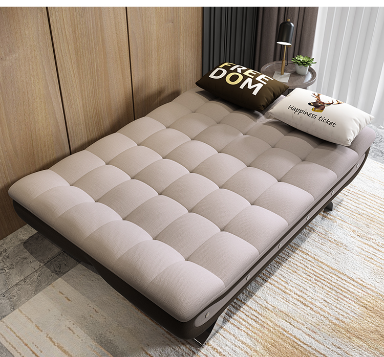 Có thể gập kép sử dụng phòng khách giường sofa căn hộ nhỏ hiện đại nhỏ gọn đa chức năng ngồi ba telescopic Vải 1.8m - Ghế sô pha ghế giường