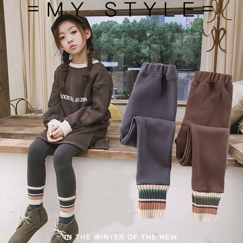 Korean girl leggings 2021 new autumn and winter children wear cotton pants comfortable tight stretch leggings