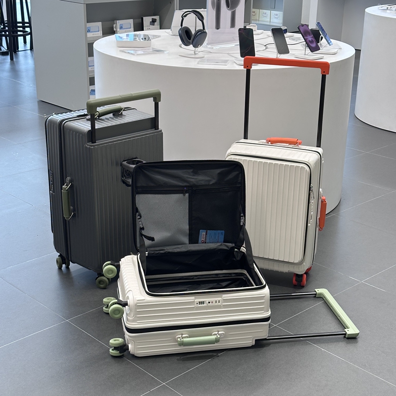 New Wide-Handle Expandable Suitcase for Women, Side-Opening Trolley Case, 28inch Deep Compartment, Thickened Large-Capacity Travel Suitcase
