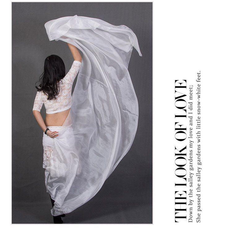 Belly dance gạc lụa Màu rắn đỏ trắng khăn quàng bụng múa tay ném sợi cao cấp hiệu suất nhảy khăn - Khiêu vũ / Thể dục nhịp điệu / Thể dục dụng cụ trang phục khiêu vũ thể thao