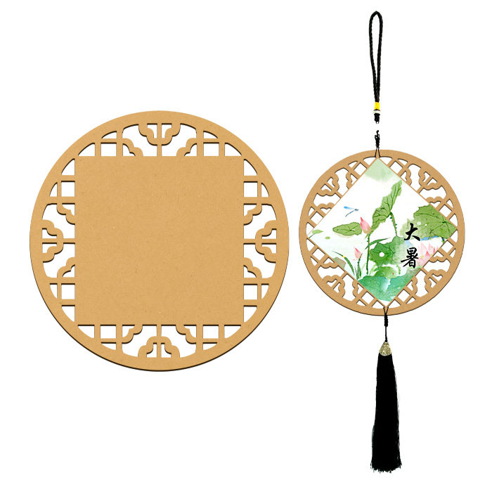 Hollow cardboard Hanging decorations Handmade DIY environmental creation material package Calligraphy exhibition Chinese national style