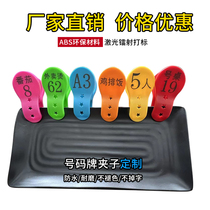 Spicy hot number plate pass dish kitchen catering serial number digital sticky label label meal dish taste clip custom