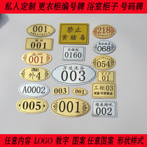 Doorplate Custom floor signs locker Dormitory Guesthouse Number Plate Locker more wardrobe Bathroom Cabinet digital number sticker