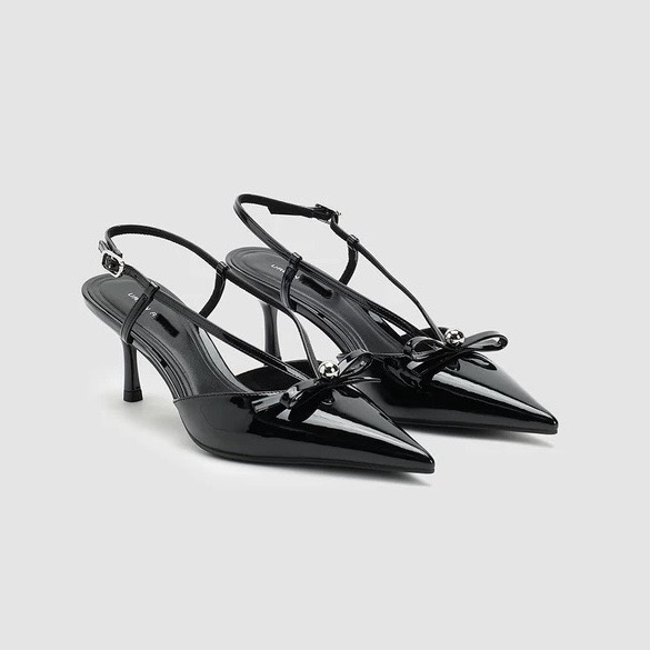 2026 Summer New Women's Fashion Kitten Heel Pointed Toe Open Shoes Bow High Heel Sandals Uaws60046