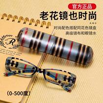 (Special for reading on mobile phones and computers) Anti-blue light plaid reading glasses for men and women ultra-light high-definition reading glasses for middle-aged and elderly people