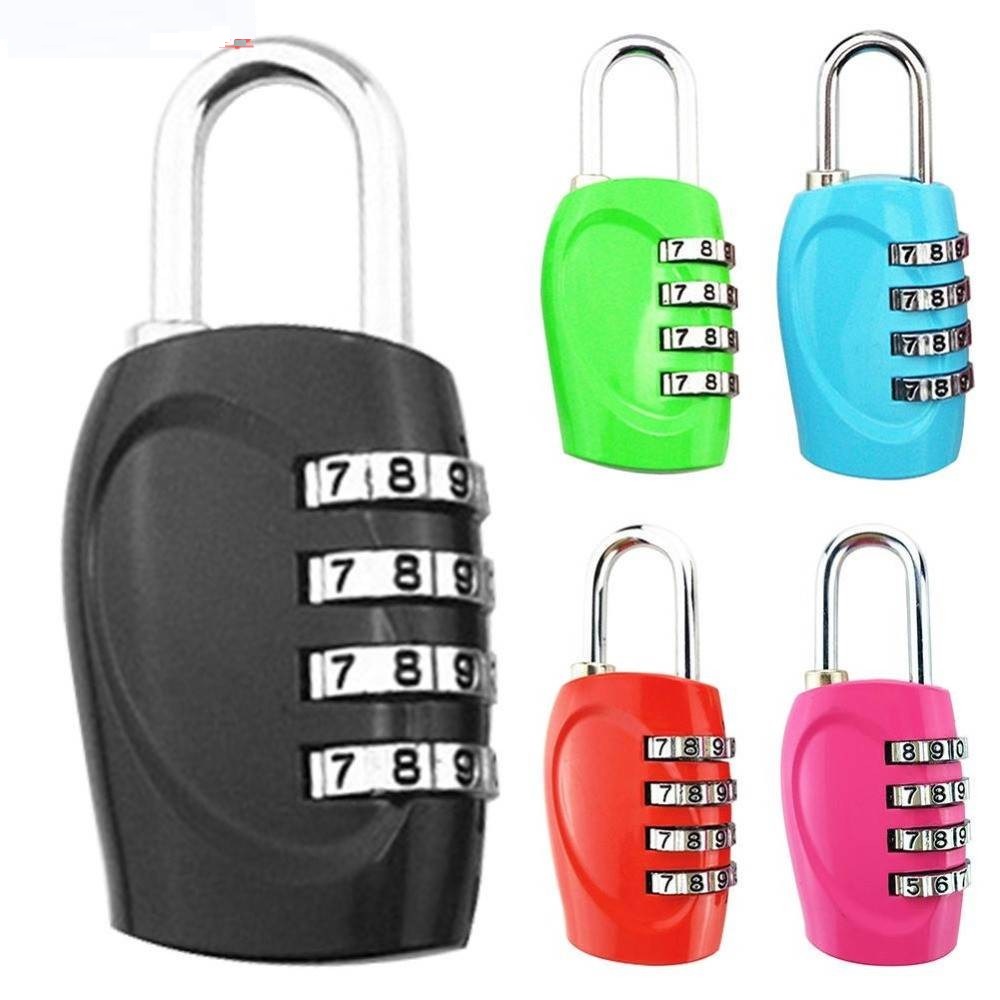 4 Dial Digit Password Lock Combination Suitcase Luggage Meta