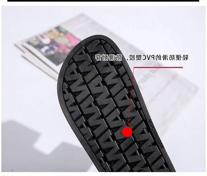 Phiên bản tiếng Hàn của dép nam mùa hè đôi từ kéo nữ sinh viên kéo dép ký túc xá trượt giày ngoài trời - Giày thể thao / sandles
