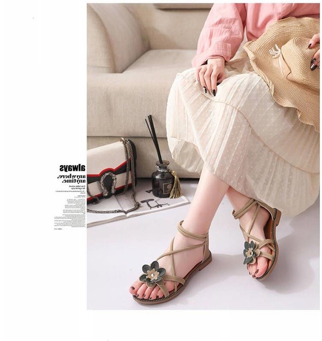 Giày sandal đế bệt Joker đế xuồng 2019 mùa xuân mới dành cho nữ - Giày thể thao / sandles dép sandal nam hàng hiệu