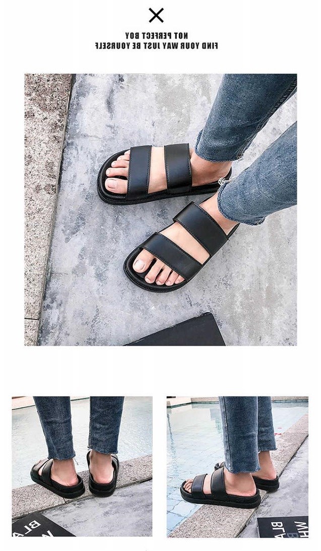 Dép nam mùa hè Dép nam Tide Cặp đôi phiên bản tiếng Hàn của một từ dép lê dép đi trong nhà - Giày thể thao / sandles dép quai hậu đẹp