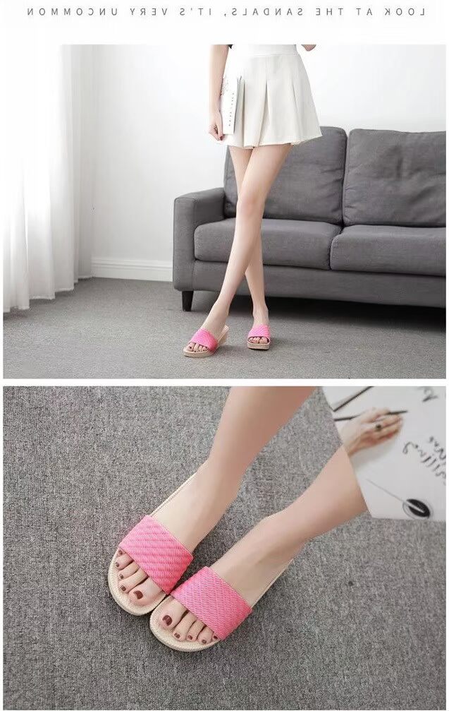 Giày cao gót nữ mùa hè 2019 ngoài biển mang nêm với một đôi sandal đế xuồng đế dày màu đỏ - Giày thể thao / sandles dép quai hậu nữ