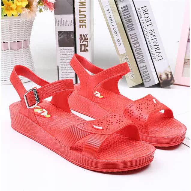 Dép nữ công sở phẳng giày sợi nhà máy giày công sở giày y tá giày sinh viên giày đi biển giày nhựa chống trượt - Giày thể thao / sandles dép sandal xỏ ngón nữ