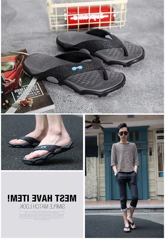 Dép nam mùa hè kéo dép nam phiên bản Hàn Quốc của giày dép đế xuồng cỡ lớn - Giày thể thao / sandles dép bitis nam quai hậu