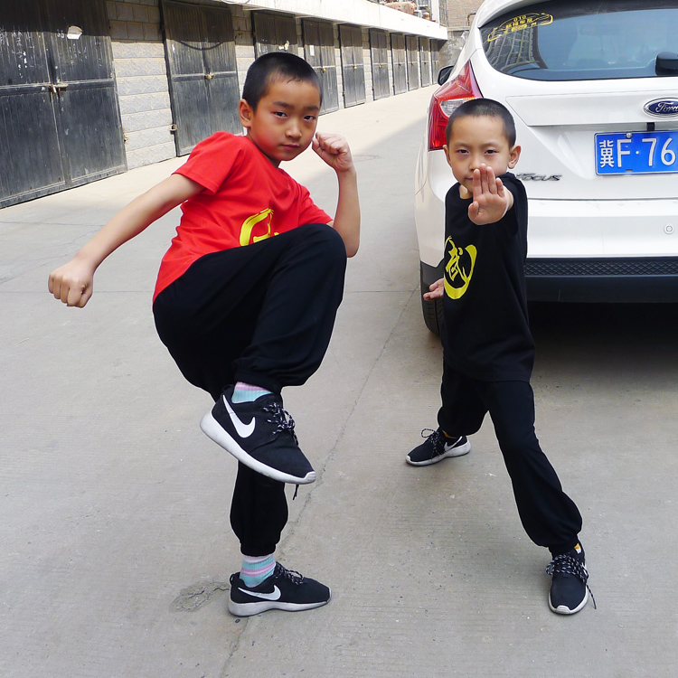 Children's martial arts pants to play in male spring and summer high play Modell light cage pants female dance practice pants tai chi pants adults