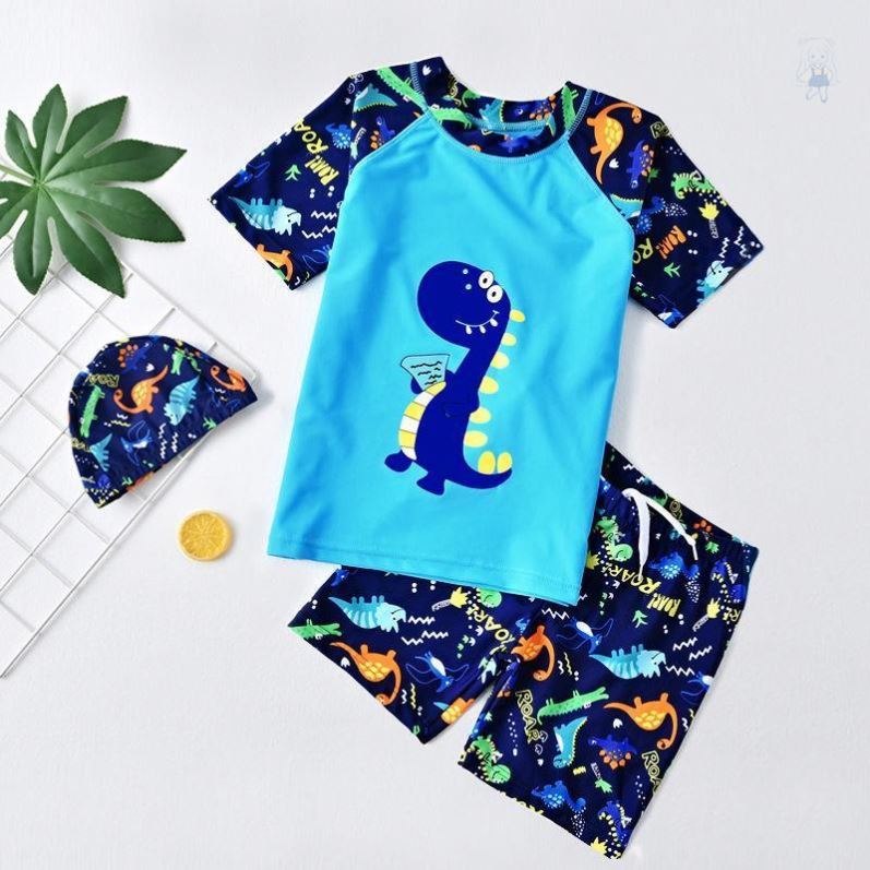 Children's swimsuit girls' one-piece swimsuit 2021 new cute little girl baby middle-aged children's hot spring swimming suit