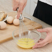 Stainless Steel Eggbeater Manually Beaten Single Stick Agitators Egg Whipped Cream Egg Whipped Cream Eggs Home Baking Tools